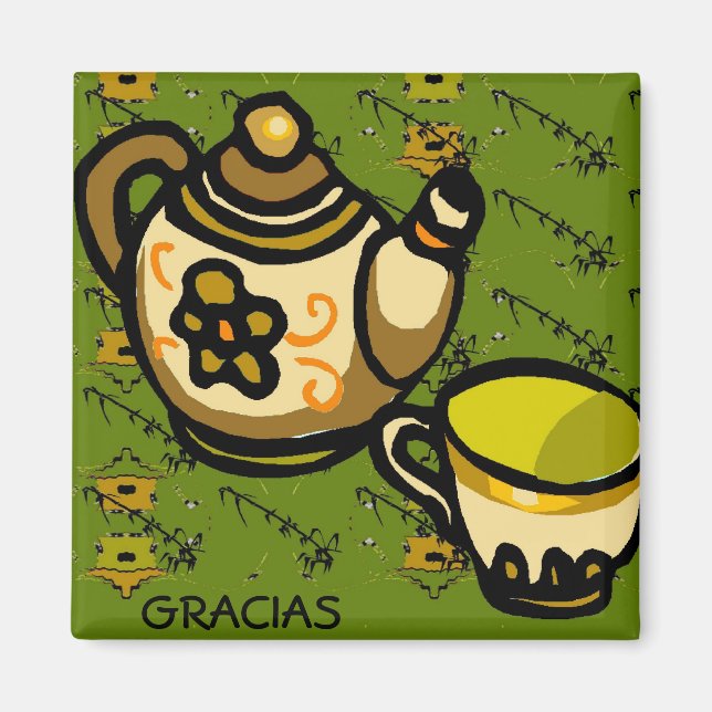 TEA,  Thanks, edit text Magnet (Front)