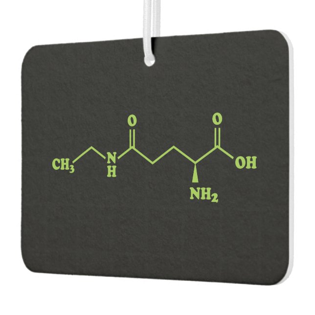 Tea Theanine Molecular Chemical Formula Air Freshener (Left)