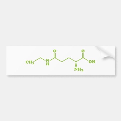 Tea Theanine Molecular Chemical Formula Bumper Sticker