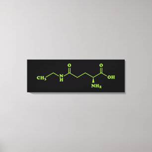 Tea Theanine Molecular Chemical Formula Canvas Print