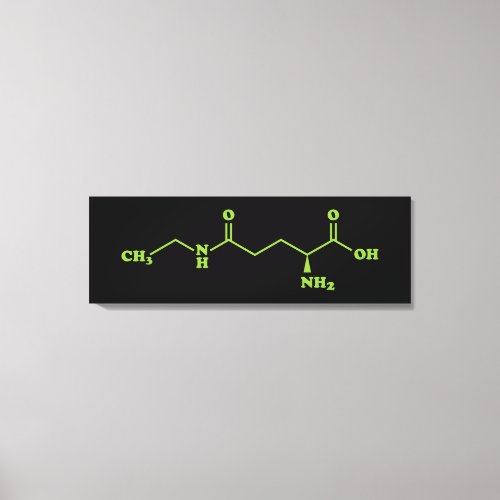 Tea Theanine Molecular Chemical Formula Canvas Print