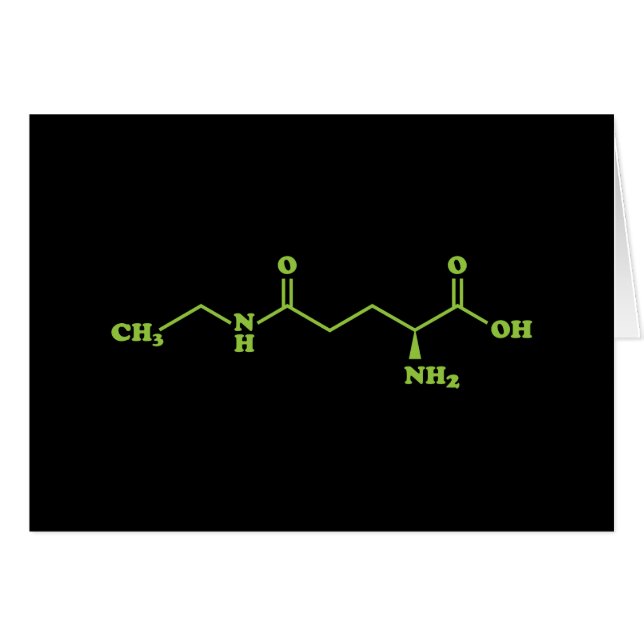 Tea Theanine Molecular Chemical Formula Cards (Front Horizontal)