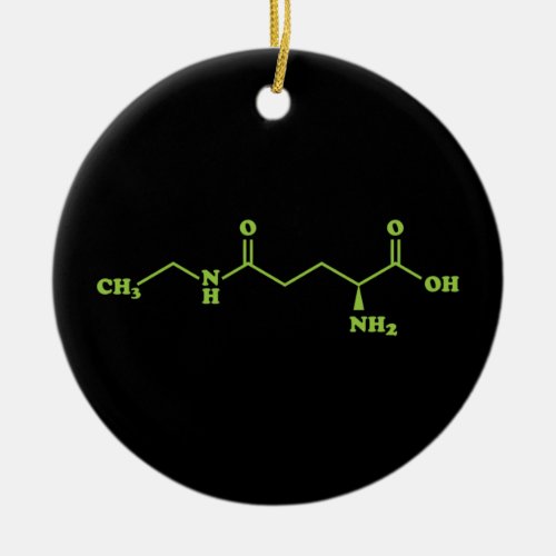 Tea Theanine Molecular Chemical Formula Ceramic Ornament