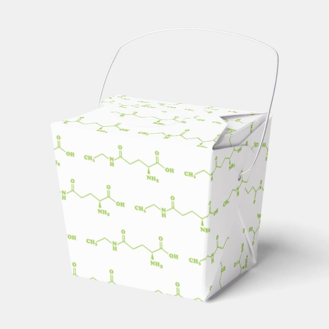 Tea Theanine Molecular Chemical Formula Favor Boxes (Front Side)