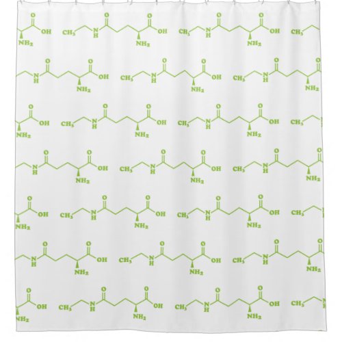 Tea Theanine Molecular Chemical Formula Shower Curtain