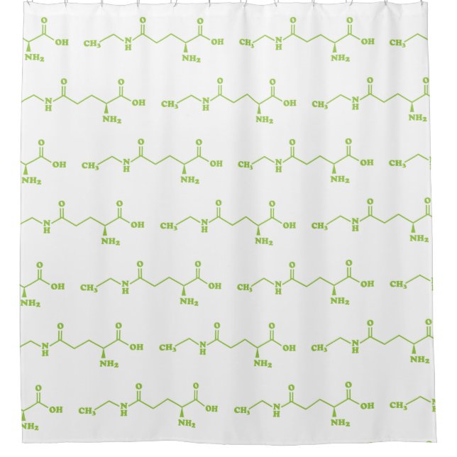Tea Theanine Molecular Chemical Formula Shower Curtain (Front)