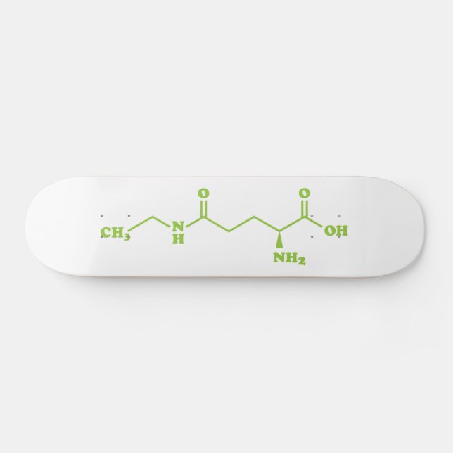 Tea Theanine Molecular Chemical Formula Skateboard (Horz)
