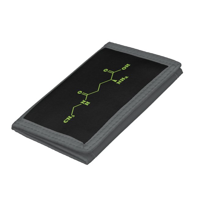 Tea Theanine Molecular Chemical Formula Trifold Wallet (Bottom)