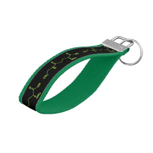 Tea Theanine Molecular Chemical Formula Wrist Keychain