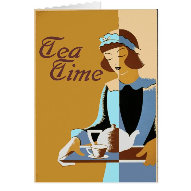 Tea Time, add text, Cards (Front)