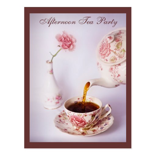 Tea Time, Afternoon Tea Party Postcard | Zazzle