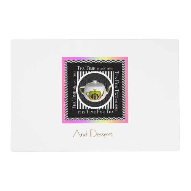 Tea Time And Dessert Placemat (Front)
