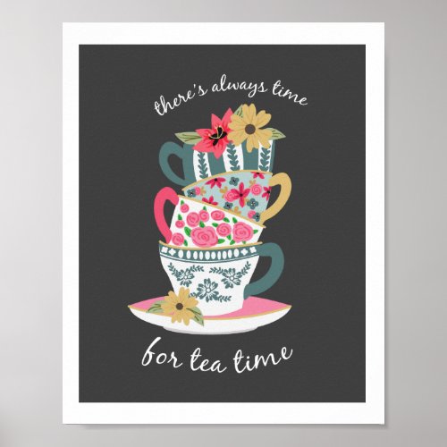 Tea Time Art Print by Origami Prints