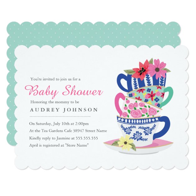 Tea Time Baby Shower Invitation