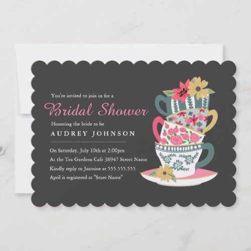 Tea Time Bridal Shower Invitation