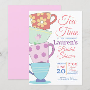 Tea Time Bridal Shower Invitation