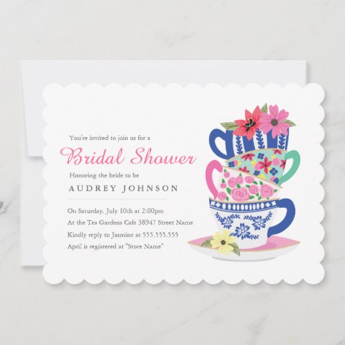 Tea Time Bridal Shower Invitation