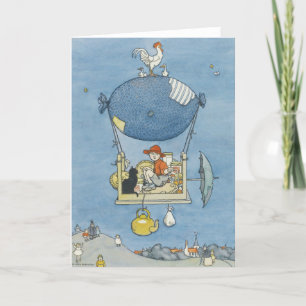 Tea time by William Heath Robinson Letterpress Thank You Card