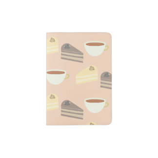 Tea Time Cake Slices and Teacup  Passport Holder