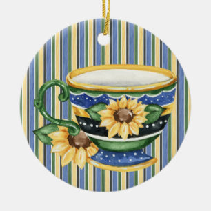 Tea Time Ceramic Ornament