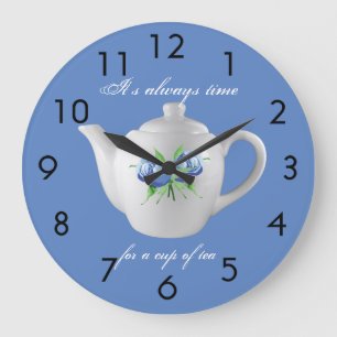 Tea Time Clock (Blue)