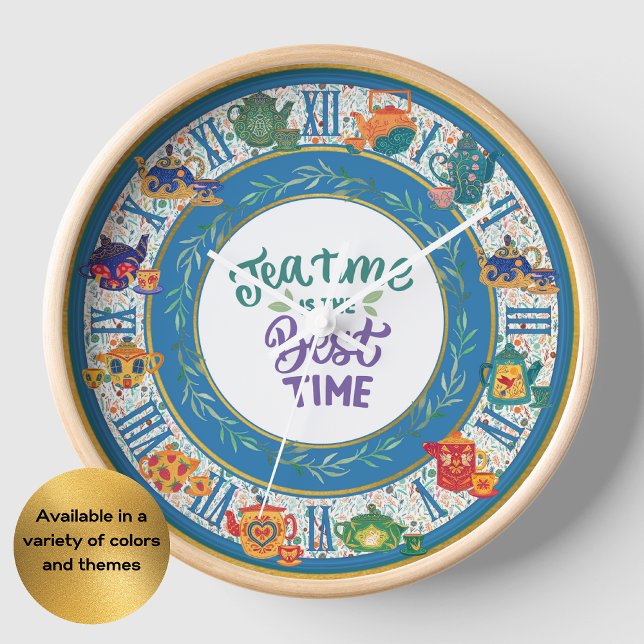 Tea Time Clock Tea Rooms Tea Shop Teacups Teapots (Creator Uploaded)