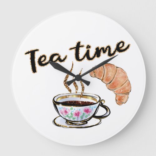 Tea time Clocks Wall Decor Kitchen wall Clocks