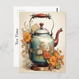 Tea Time Coffee Break Getting Together Vacation  Postcard