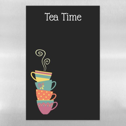 Tea Time Coffee Shop Menu Offers Magnetic Dry Erase Sheet