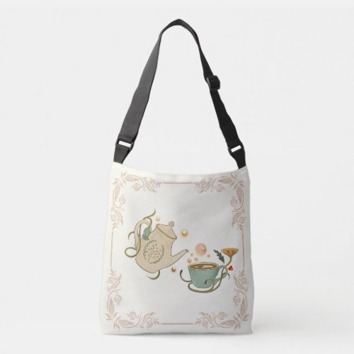 Tea Time Cozy Pastel Crossbody Bag
