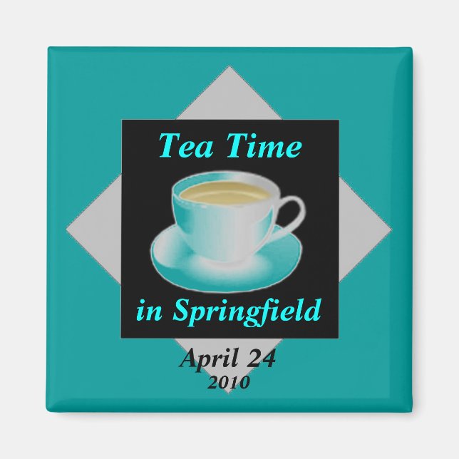 Tea Time Customizable Magnet (Front)
