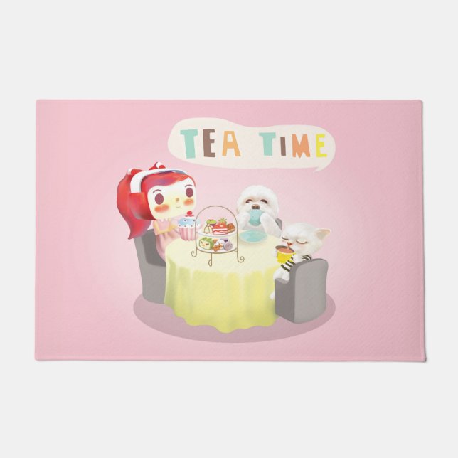 Tea Time Doormat (Front)
