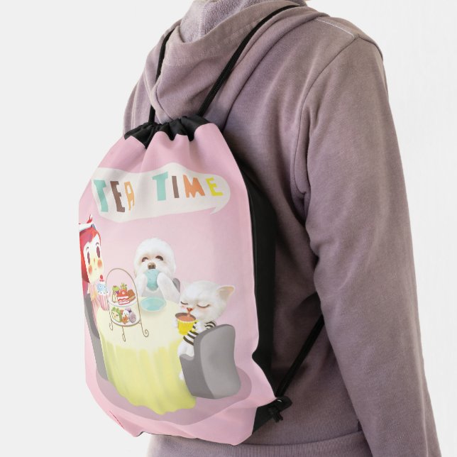 Tea Time Drawstring Bag (Insitu)