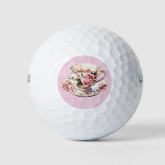 Tea Time Floral Golf Balls