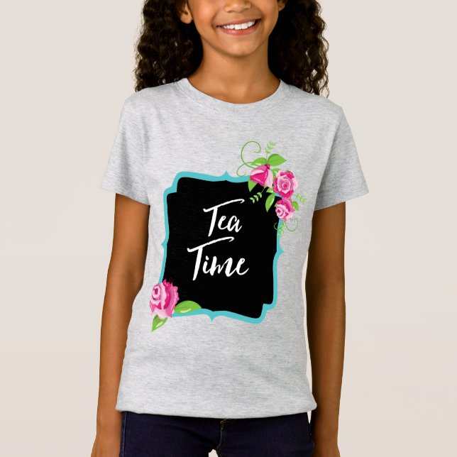 Tea Time Girls' Fine T-Shirt (Front)