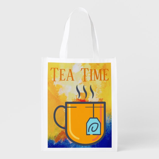 Tea Time Grocery Bag (Front)