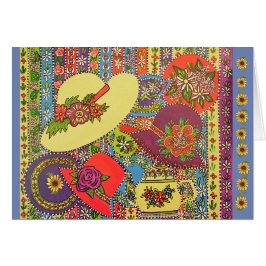 Tea Time Hats Cards (Front Horizontal)