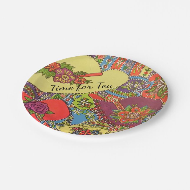 Tea Time Hats Paper Plates (Angled)