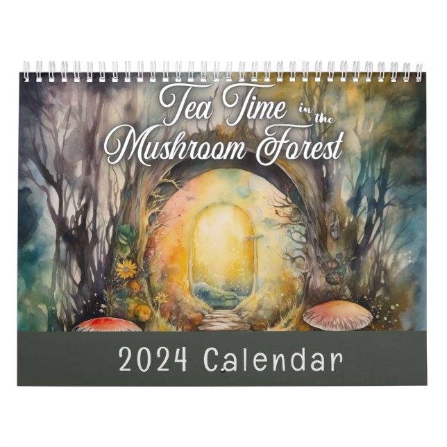 Tea Time in the Mushroom Forest Calendar (Cover)