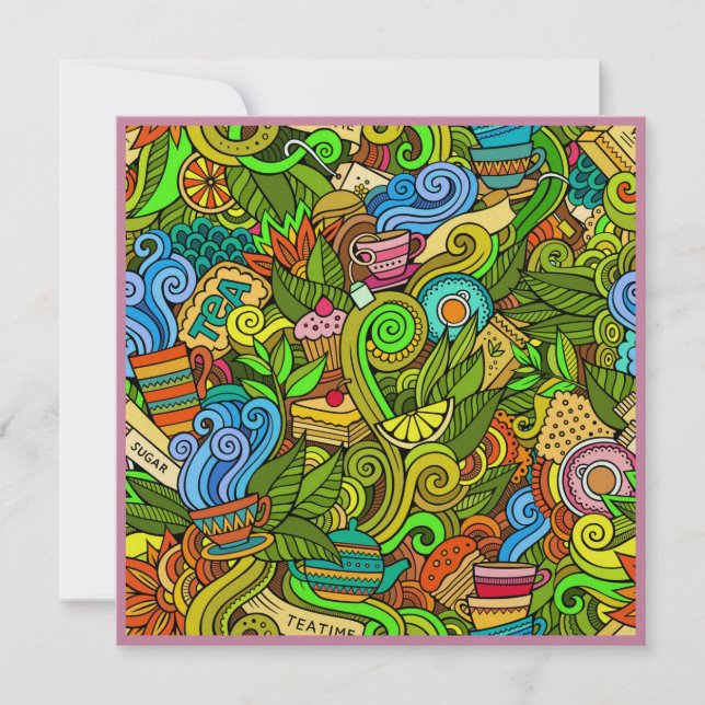 Tea Time Irresistible Party Invitations (Front)