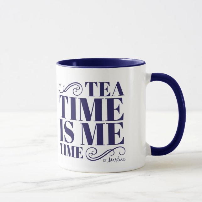 Tea Time is Me Time Mug - navy (Right)