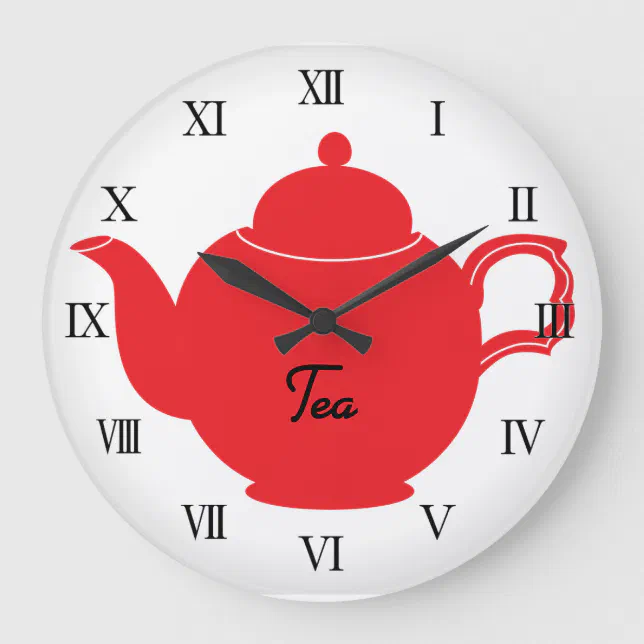 Tea Time Kitchen Clock Zazzle