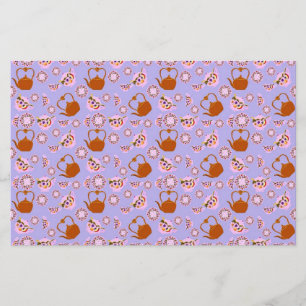 Tea time kitchen towel Teapot Teacup Teakettle Stationery