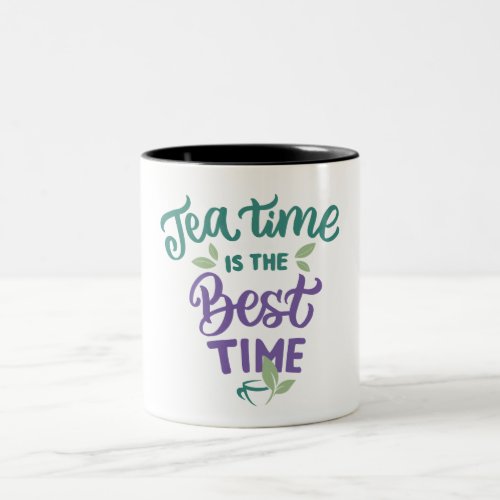 Tea Time Lettering Mug Design