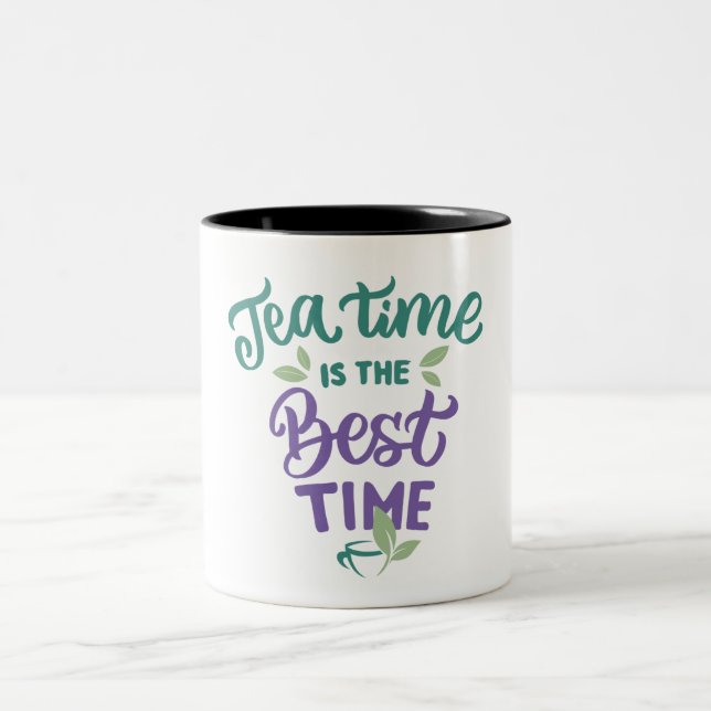 Tea Time Lettering Mug Design (Center)