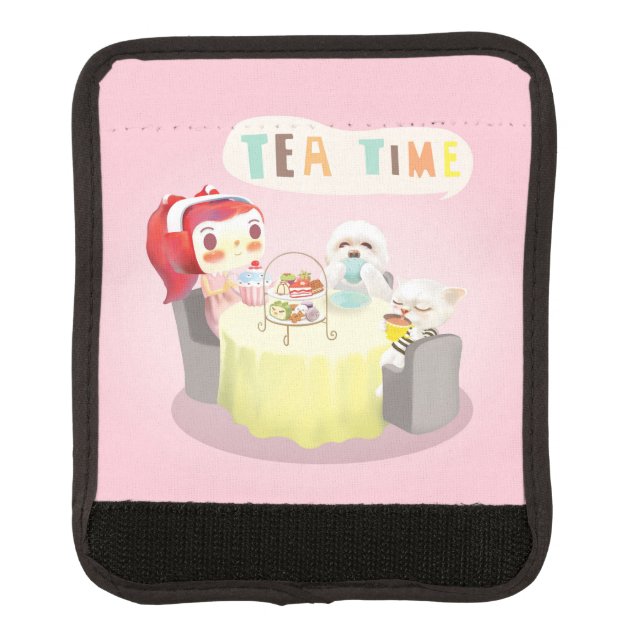 Tea Time Luggage Handle Wrap (Front)