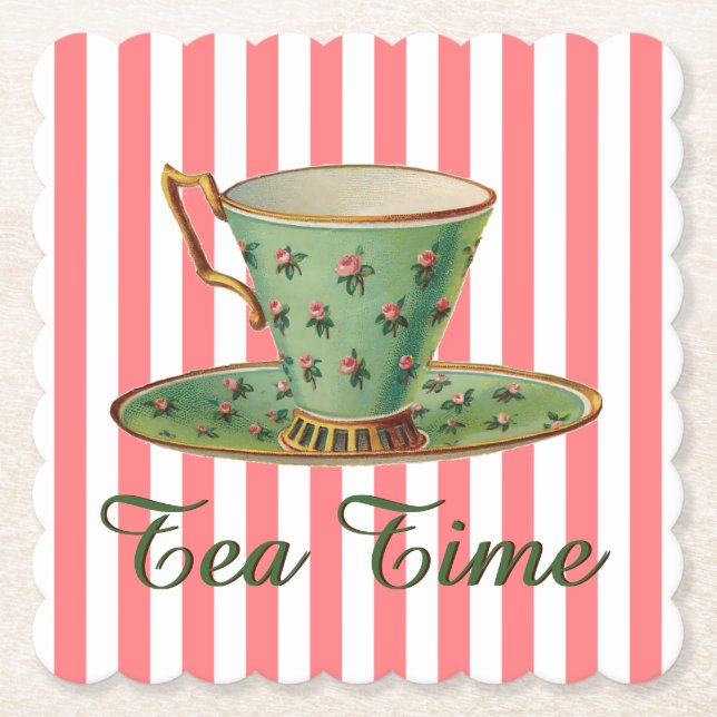 Tea Time Paper Coaster (Front)