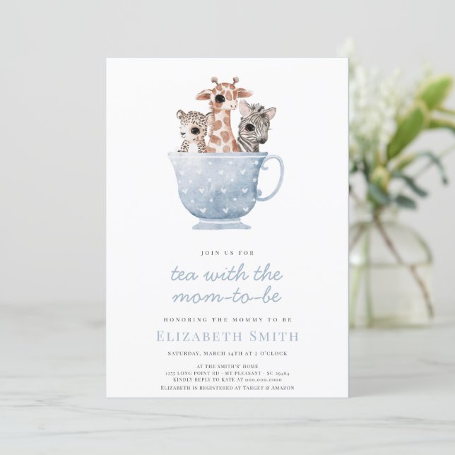 Invitation Cards Tea Party Baby Shower Invitations Tea Party Baby