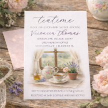 Tea Time Party Sweet Baby Shower Invitation