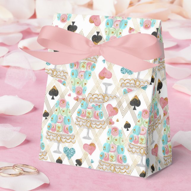 Tea Time Pattern Favor Boxes (Wedding)